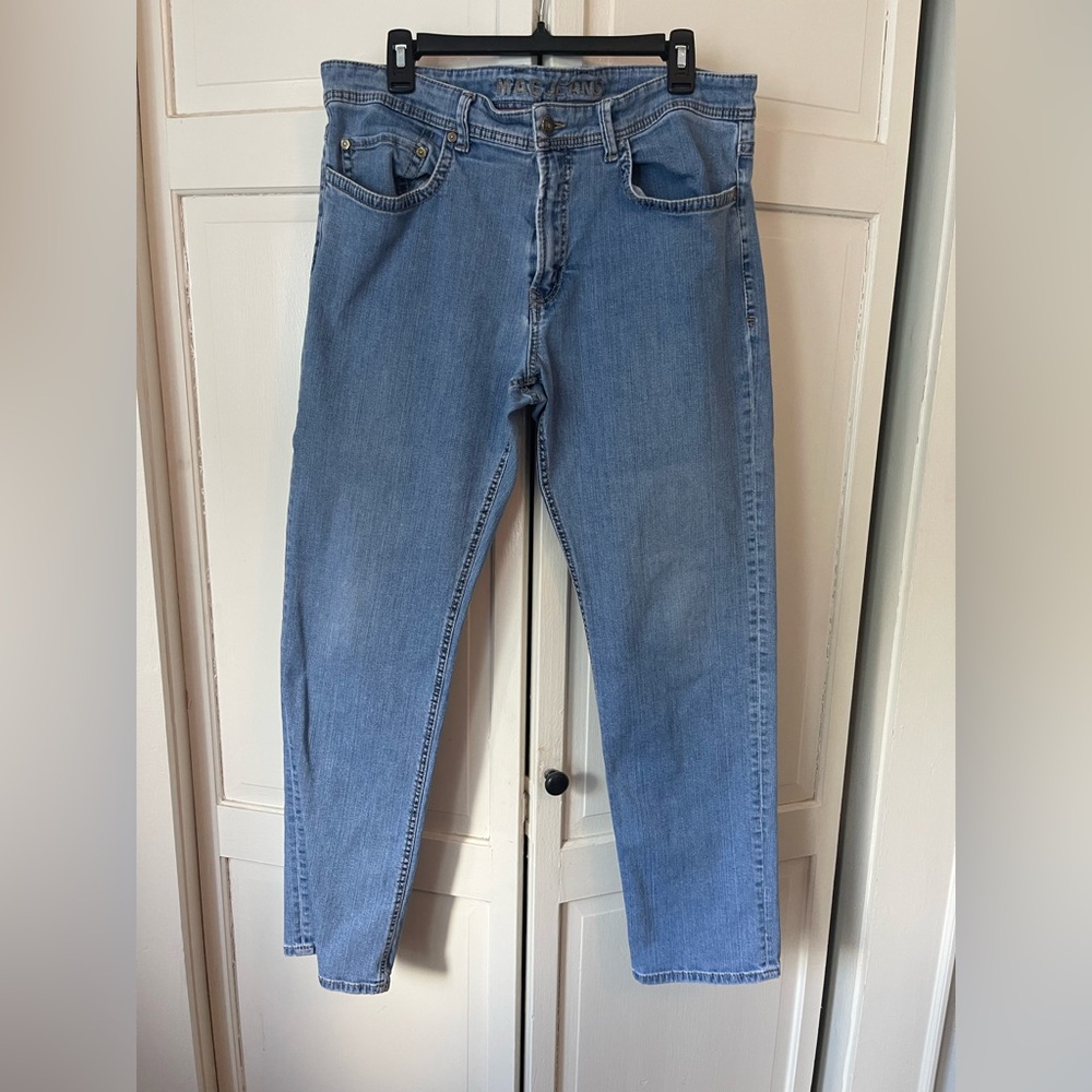 Men's Light Blue Denim Straight Jeans